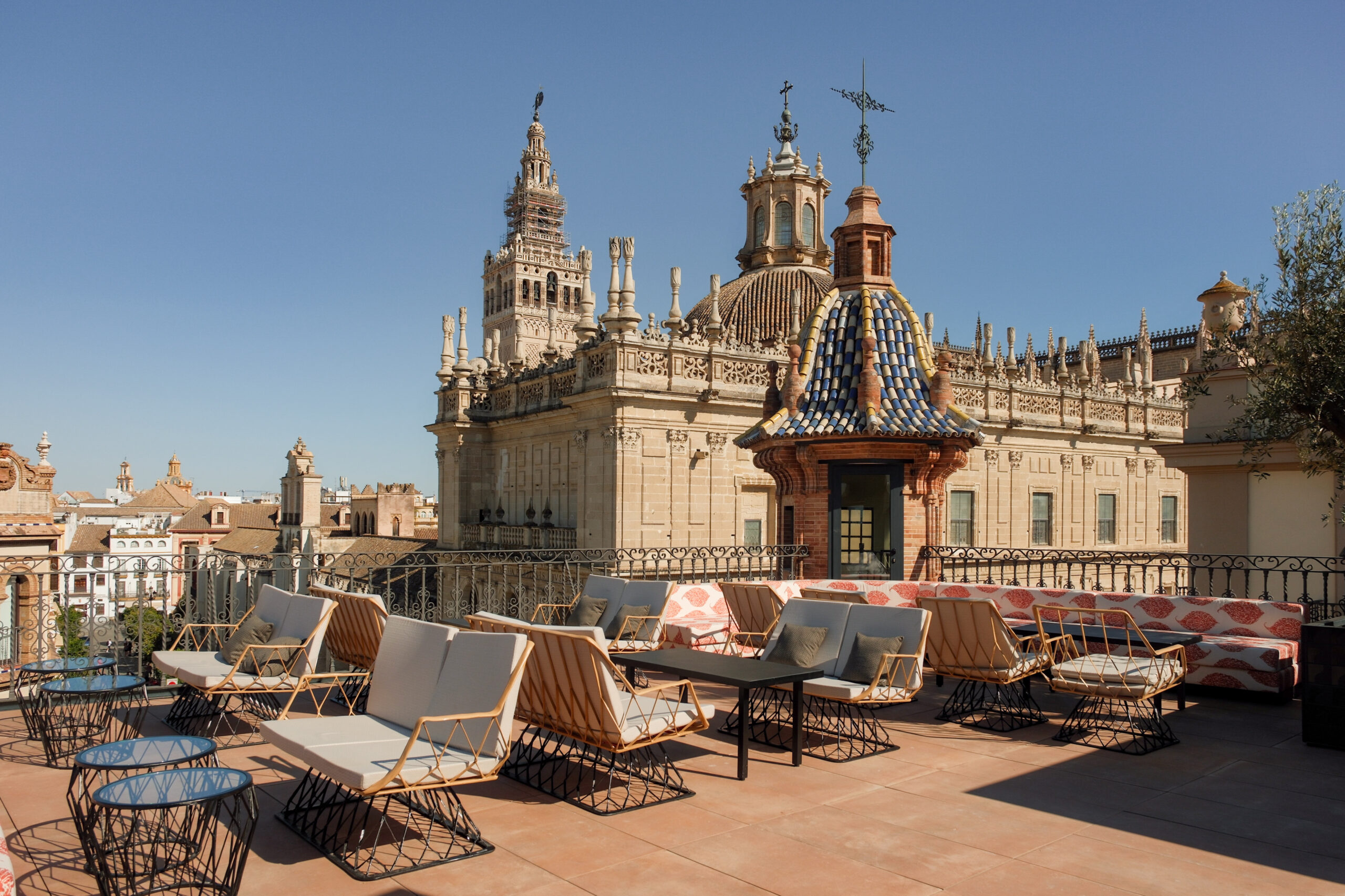 Serras Sevilla rooftop overlooking Seville Cathedral